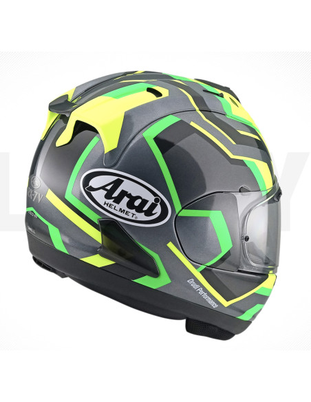 ARAI RX-7V EVO RSW FLUOR YELLOW SPORTINIS/UŽDARAS MOTO ŠALMAS