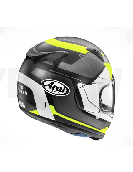 ARAI PROFILE - V KERB YELLOW SPORTINIS/UŽDARAS MOTO ŠALMAS