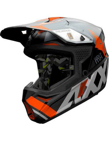 AXXIS MX WOLF THE JACKAL ORANGE MOTO ŠALMAS