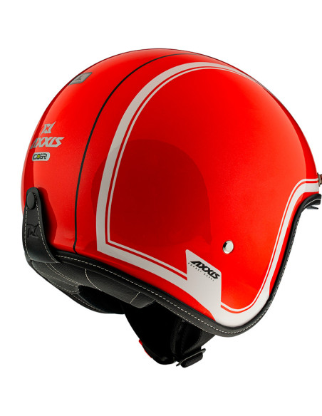 AXXIS JET HORNET ROYAL GLOSS RED OPEN MOTORCYCLE HELMET