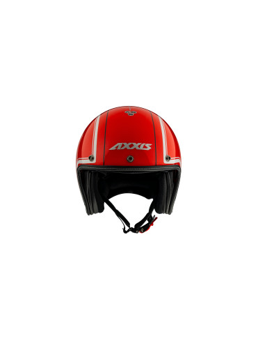 AXXIS JET HORNET ROYAL GLOSS RED OPEN MOTORCYCLE HELMET