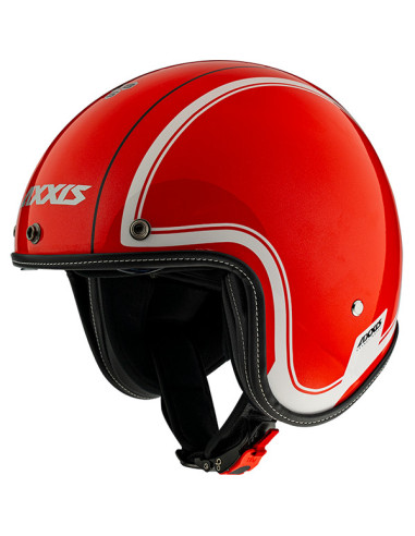 AXXIS JET HORNET ROYAL GLOSS RED ATVIRAS MOTO ŠALMAS