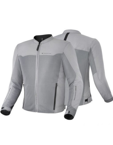 SHIMA OPENAIR GREY SUMMER TEXTILE MOTO JACKET
