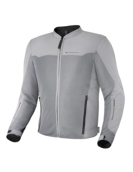 SHIMA OPENAIR GREY SUMMER TEXTILE MOTO JACKET