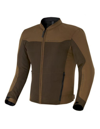 SHIMA OPENAIR BROWN SUMMER TEXTILE MOTO JACKET