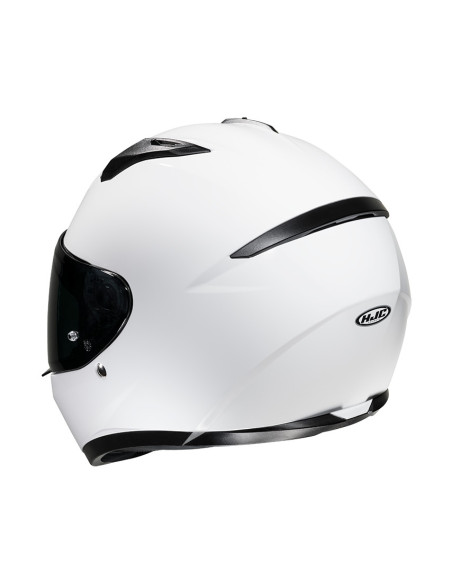 HJC C10 SOLID WHITE SPORTINIS/UŽDARAS MOTO ŠALMAS