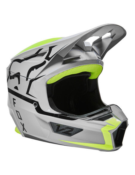 FOX V2 MERZ GREY/YELLOW KROSINIS MOTO ŠALMAS