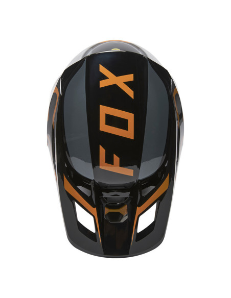 FOX V2 MERZ BLACK/GOLD KROSINIS MOTO ŠALMAS