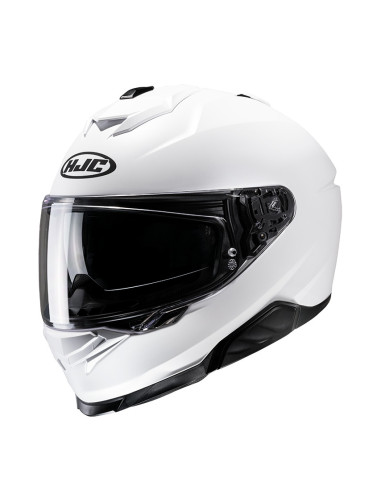 HJC i71 SEMI FLAT PEARL WHITE SPORTINIS/UŽDARAS MOTO ŠALMAS