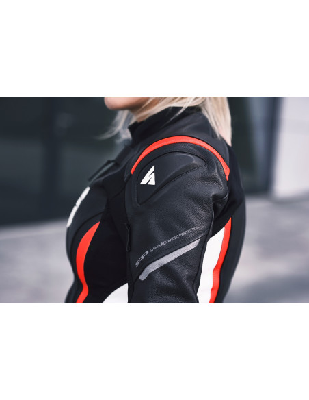 SHIMA MIURA 2.0 RED FLUO 2 DALIŲ ODINIS MOTO KOMBINEZONAS