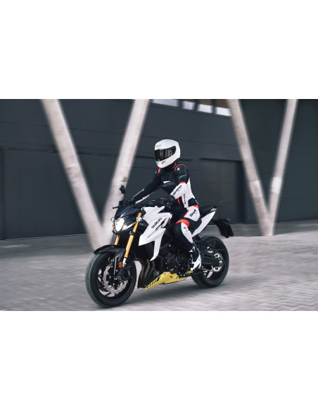 SHIMA MIURA 2.0 RED FLUO 2-PIECE LEATHER MOTO SUIT