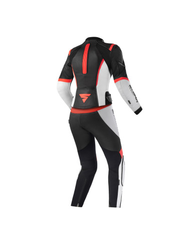 SHIMA MIURA 2.0 RED FLUO 2-PIECE LEATHER MOTO SUIT