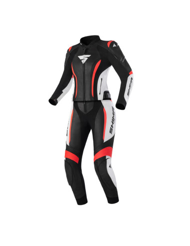 SHIMA MIURA 2.0 RED FLUO 2-PIECE LEATHER MOTO SUIT