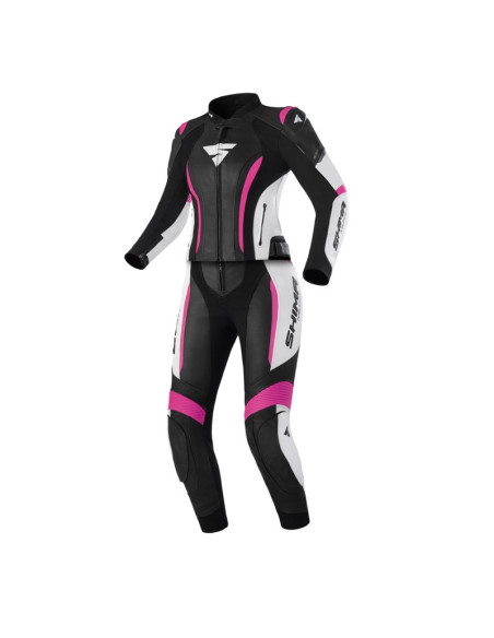 SHIMA MIURA 2.0 PINK 2-PIECE LEATHER MOTO SUIT