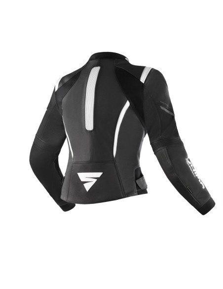 SHIMA MIURA 2.0 BLACK/WHITE WOMEN'S LEATHER MOTO JACKET