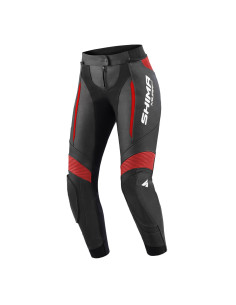 SHIMA MIURA 2.0 BLACK/RED WOMEN'S LEATHER MOTO TROUSERS