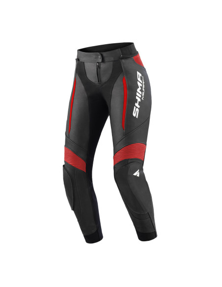 SHIMA MIURA 2.0 BLACK/RED ODINĖS MOTERIŠKOS MOTO KELNĖS