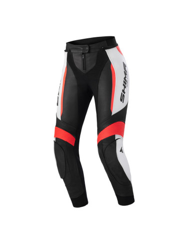 SHIMA ЖЕНСКИЕ КОЖАНЫЕ МОТОБРЮКИ MIURA 2.0 RED FLUO