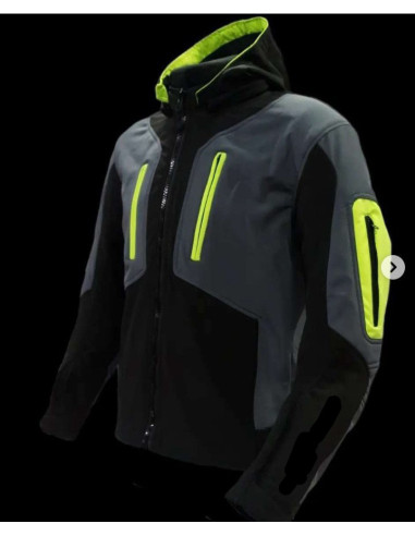 SM - SOFTSHELL FLUO TEKSTILINĖ MOTO STRIUKĖ