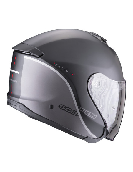 SCORPION EXO-S1 ESSENCE BLACK ATVIRAS MOTO ŠALMAS