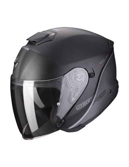 SCORPION EXO-S1 ESSENCE BLACK ATVIRAS MOTO ŠALMAS