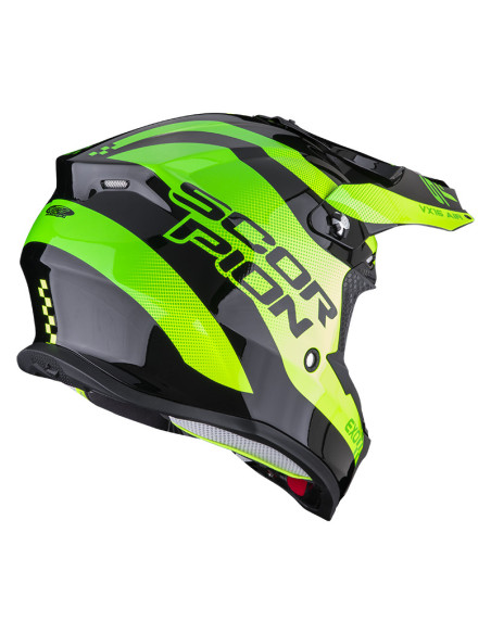 SCORPION VX-16 EVO AIR SOUL BLACK/YELLOW FLUO KROSINIS MOTO ŠALMAS
