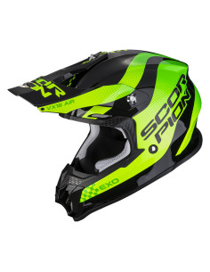 SCORPION VX-16 EVO AIR SOUL BLACK/YELLOW FLUO KROSINIS MOTO ŠALMAS