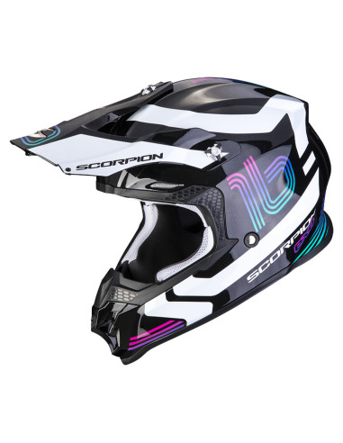 SCORPION VX-16 EVO AIR TUB METAL PINK KROSINIS MOTO ŠALMAS