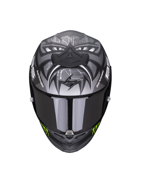 SCORPION EXO-R1 EVO AIR MONSTER REPLICA GREY SPORTINIS/UŽDARAS MOTO ŠALMAS