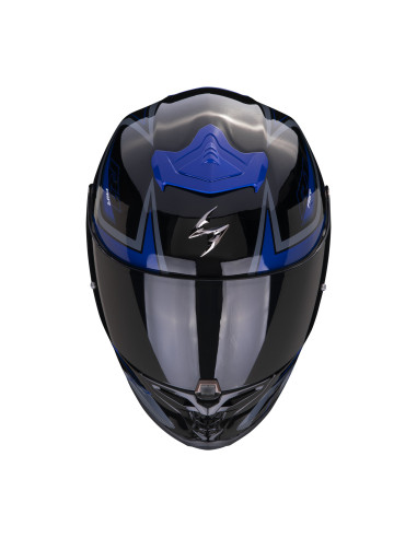 SCORPION EXO-R1 EVO AIR GAZ BLACK/BLUE SPORTINIS/UŽDARAS MOTO ŠALMAS