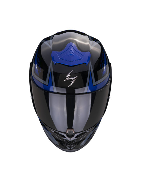SCORPION EXO-R1 EVO AIR GAZ BLACK/BLUE SPORTINIS/UŽDARAS MOTO ŠALMAS