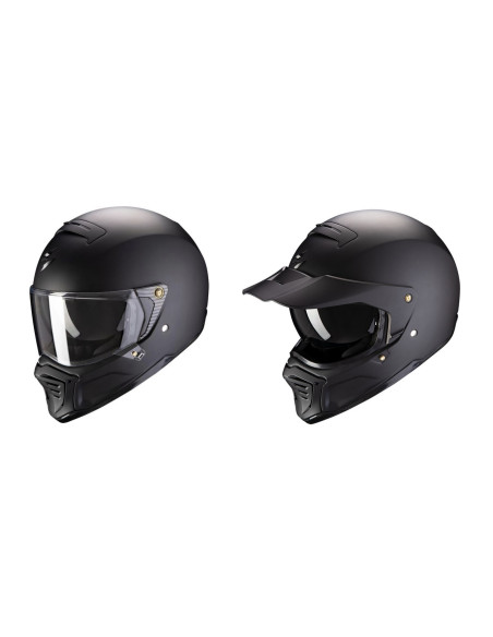 SCORPION EXO-HX1 2IN1 CARBON SE GLOSSY UŽDARAS MOTO ŠALMAS
