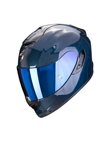 SCORPION EXO-1400 AIR CARBON BLUE SPORTINIS/UŽDARAS MOTO ŠALMAS