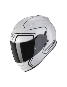 SCORPION EXO-491 WEST WHITE SPORTINIS/UŽDARAS MOTO ŠALMAS