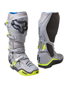 FOX INSTINCT GREY/YELLOW BOOT KROSINIAI MOTO BATAI 