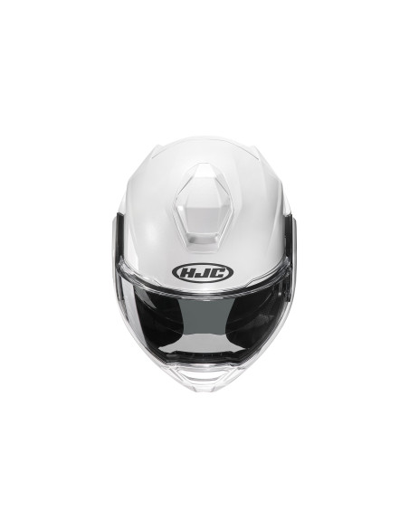 HJC I100 PEARL WHITE FLIP-UP MOTO ŠALMAS