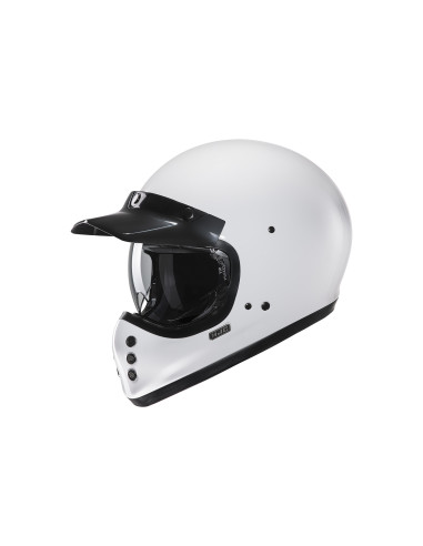 HJC V60 WHITE CROSS MOTO HELMET