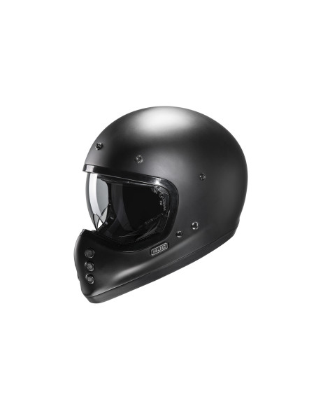 HJC V60 SEMI FLAT BLACK CROSS MOTO HELMET