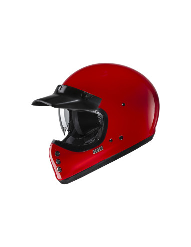 HJC V60 DEEP RED CROSS MOTO HELMET