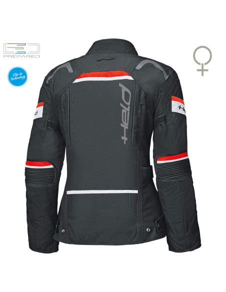 HELD TOURINO TOP BLACK/RED MOTERIŠKA TEKSTILINĖ MOTO STRIUKĖ