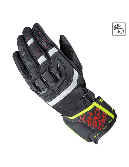 HELD REVEL 3.0 BLACK/RED/WHITE MOTO PIRŠTINĖS