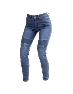 REBELHORN ANNA WASHED BLUE WOMEN'S MOTO JEANS