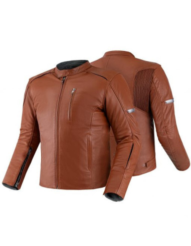 SHIMA HUNTER 2.0 LIGHT BROWN LEATHER MOTO JACKET