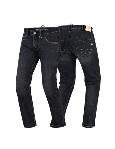 SHIMA DEVON BLACK MEN'S MOTO JEANS