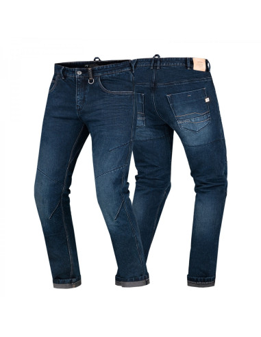 SHIMA DEVON DARK BLUE MEN'S MOTO JEANS