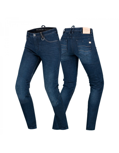 SHIMA DEVON DARK BLUE WOMEN'S MOTO JEANS