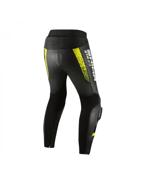 SHIMA STR 2.0 ODINĖS MOTO KELNĖS BLACK/YELLOW FLUO