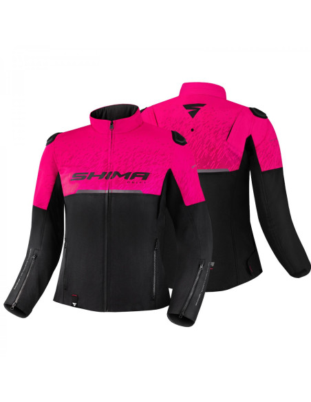SHIMA DRIFT PINK WOMEN'S MOTO JACKET