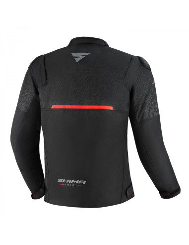 SHIMA DRIFT BLACK MEN'S MOTO JACKET