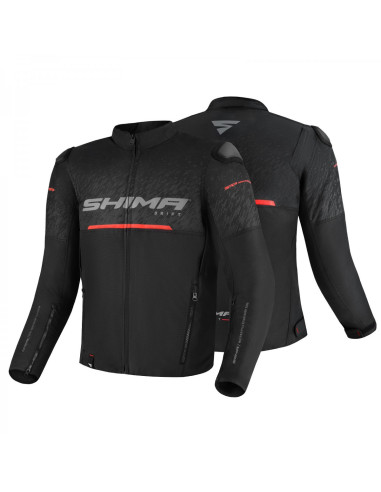SHIMA DRIFT BLACK MEN'S MOTO JACKET